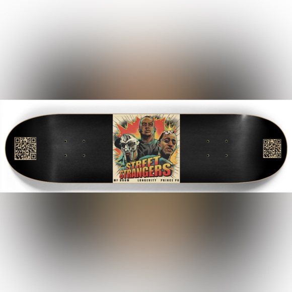 LONGEVITY MF DOOM PRINCE PO STREET STRANGERS Glow In The Dark Skateboard - Picture 1 of 2